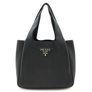 Prada Vitello Dino Leather Tote Bag Black